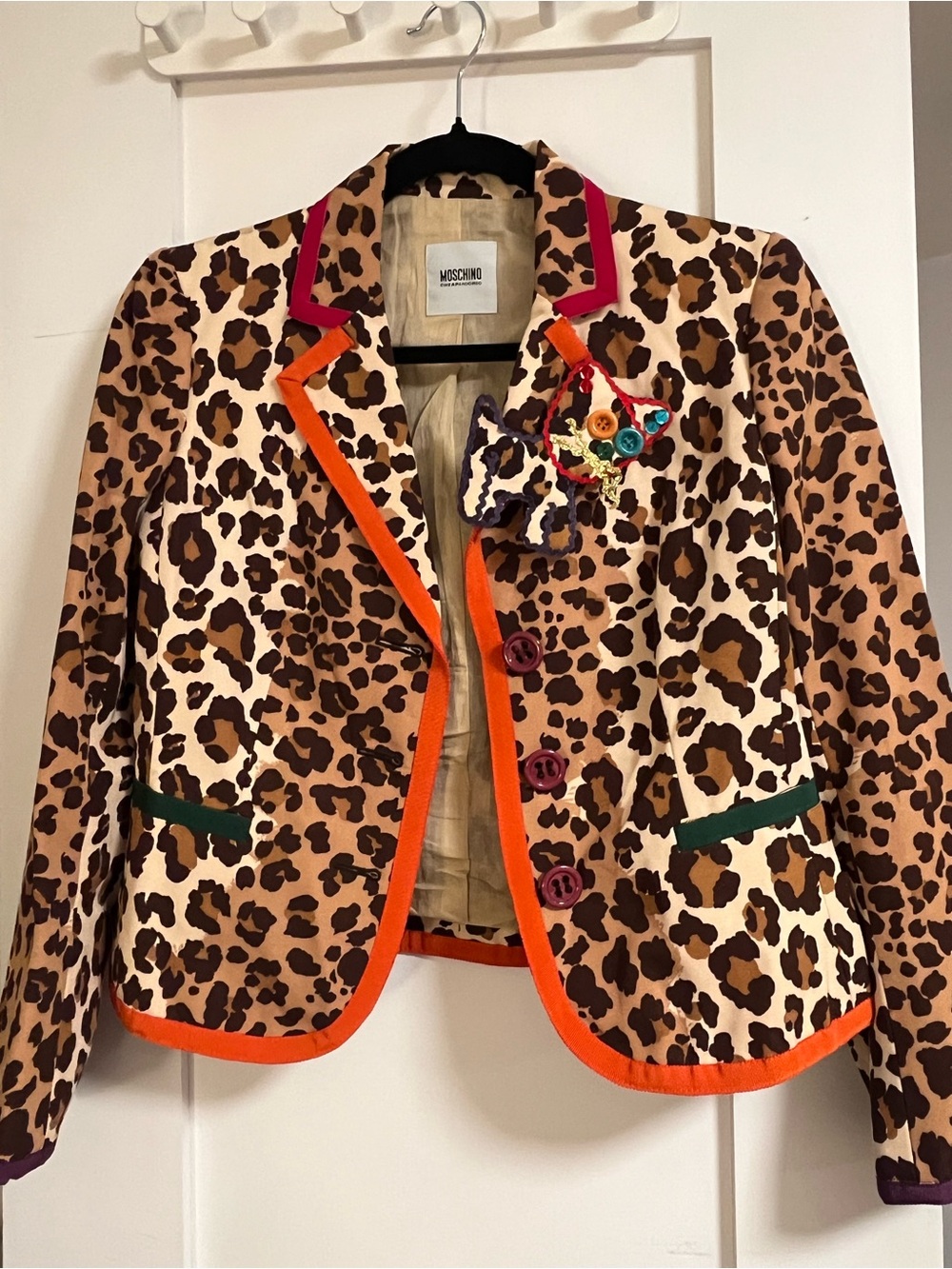 Moschino Cheap and Chic Leopard Cat Blazer